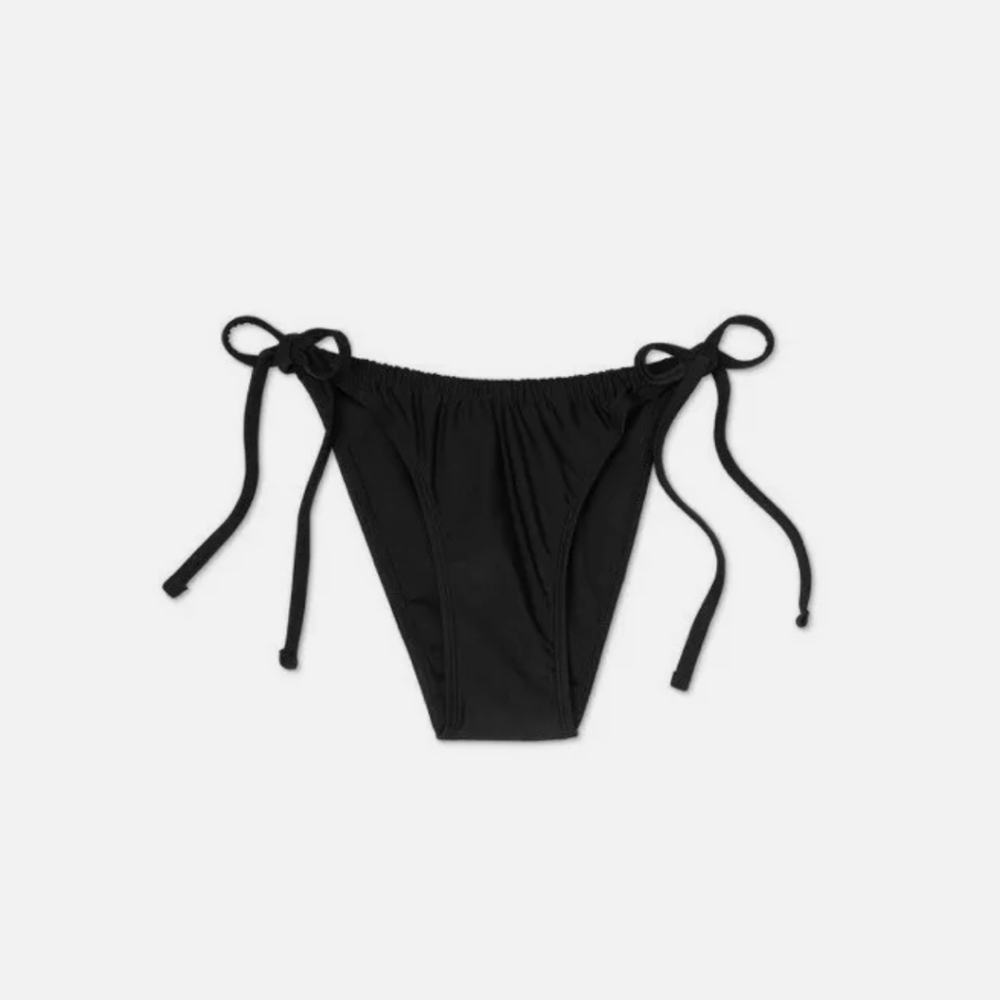 Xhilaration Black High Leg String Bikini Bottom - Picture 6 of 9